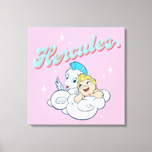 Baby Hercules and Pegasus on a Cloud Canvas Print