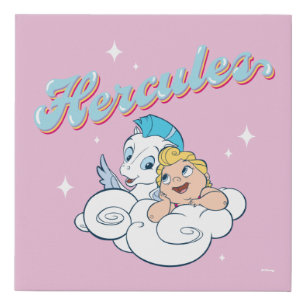 Baby Hercules and Pegasus on a Cloud Faux Canvas P