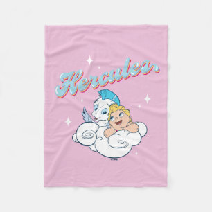 Baby Hercules and Pegasus on a Cloud Fleece Blanke Blanket