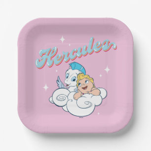 Baby Hercules and Pegasus on a Cloud Paper Plates