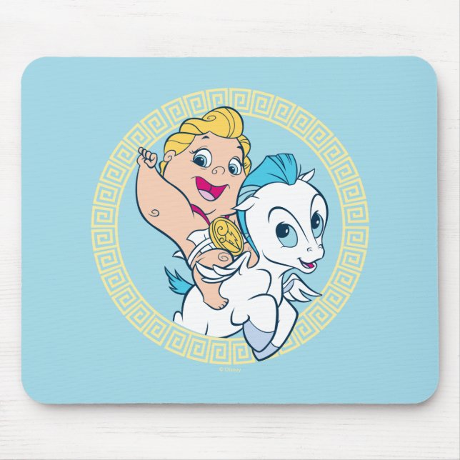 Baby Hercules Riding Pegasus Mouse Pad (Front)