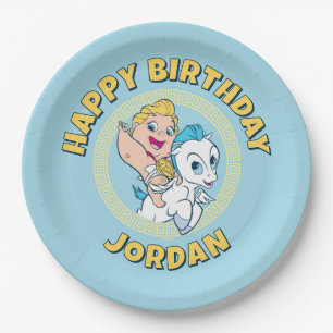 Baby Hercules Riding Pegasus Paper Plates