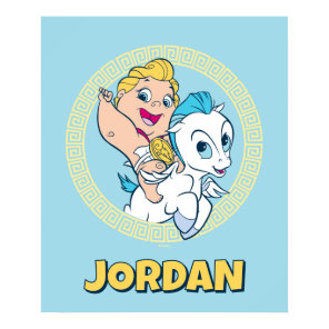 Baby Hercules Riding Pegasus Poster