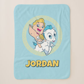 Baby Hercules Riding Pegasus Sherpa Blanket