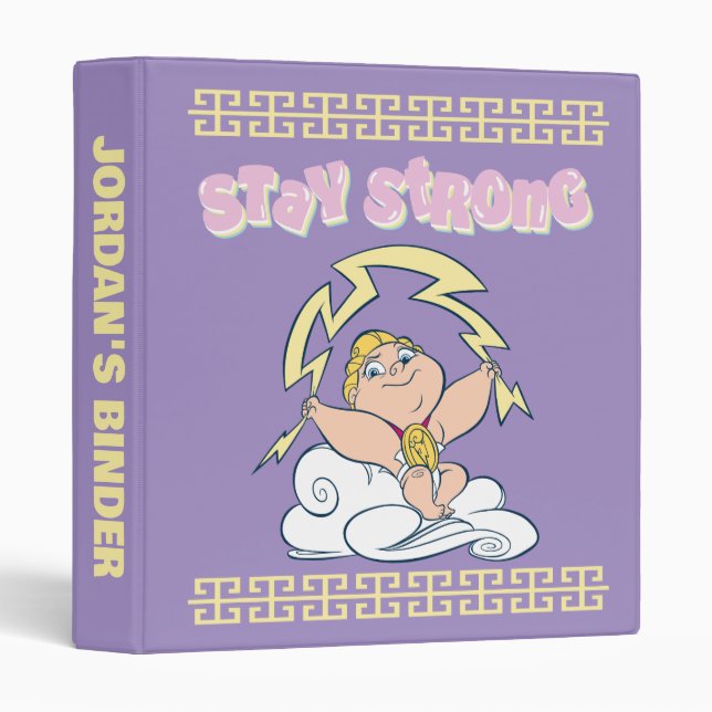 Baby Hercules - Stay Strong 3 Ring Binder (Front/Spine)