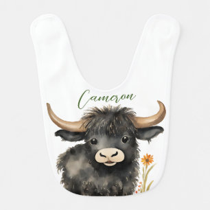 Baby Highland Cow  Bib
