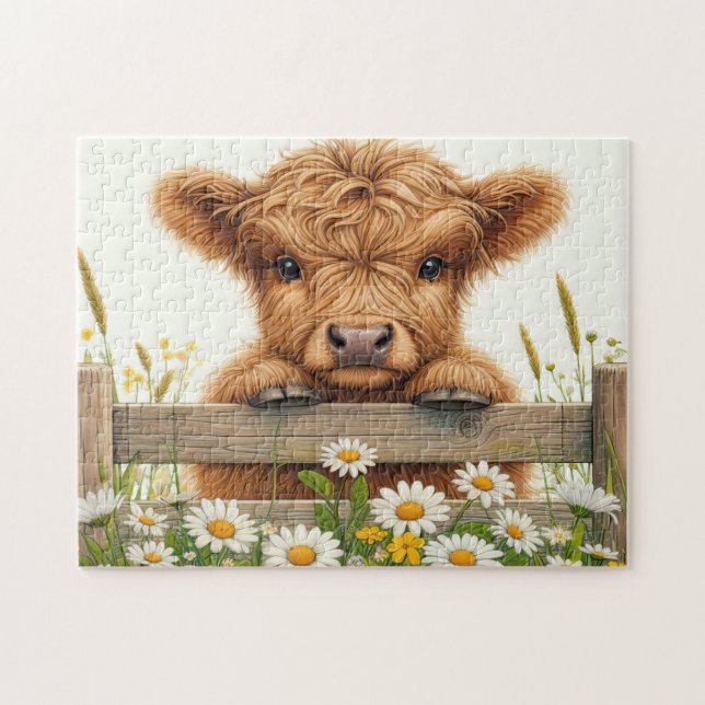 Baby Highland Cow Jigsaw Puzzle (Horizontal)