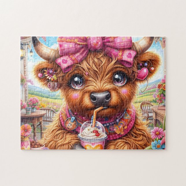 Baby Highland Cow Jigsaw Puzzle (Horizontal)