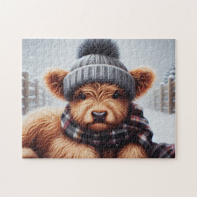 Baby Highland Cow Jigsaw Puzzle (Horizontal)