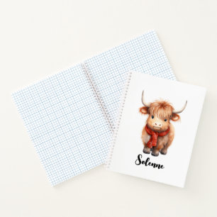 Baby Highland Longhorn Cow Notebook