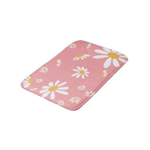 Baby Hippie Pink Daisy Bath Mat