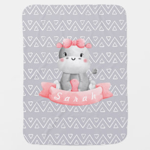 Baby hippo  blanket
