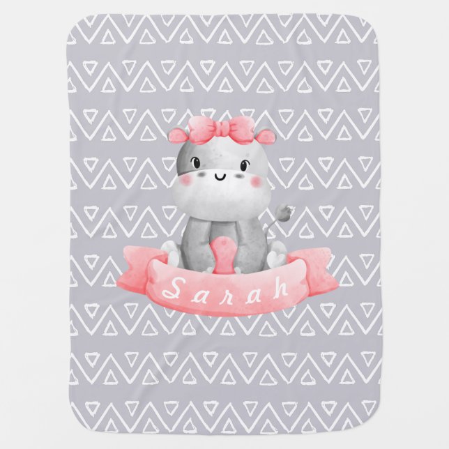 Baby hippo  blanket (Front)