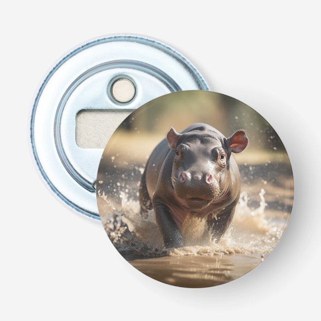 Baby Hippo Bottle Opener (Front)