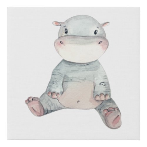  Baby Hippo Canvas Print 