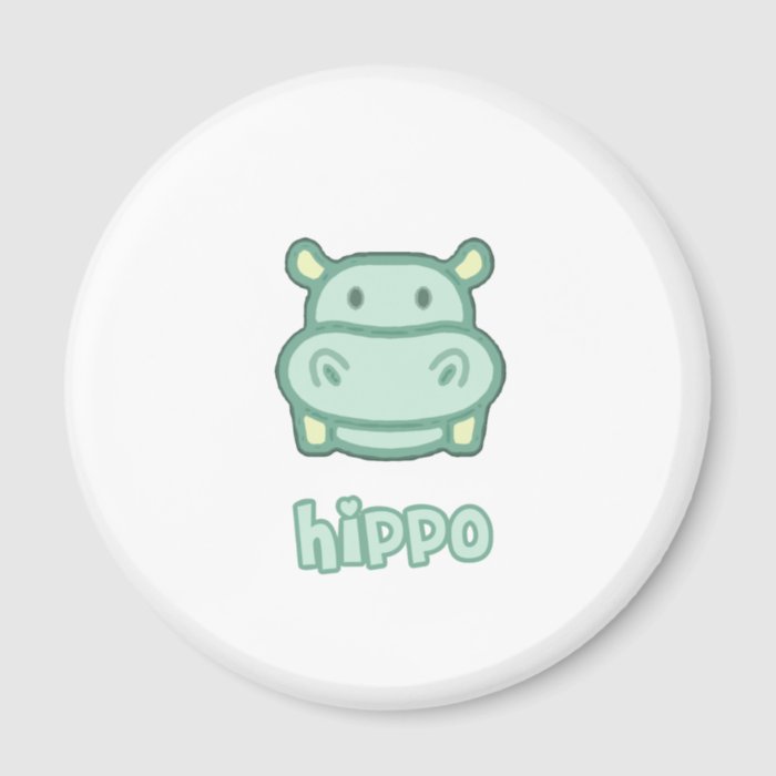 Baby Hippo Cartoon Fridge Magnets