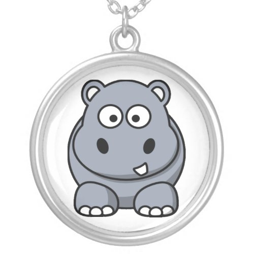 Baby Hippo Cartoon Necklace