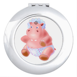 Baby Hippo Compact Mirror Caroon