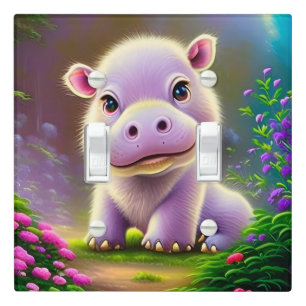 Baby Hippo Light Switch Cover