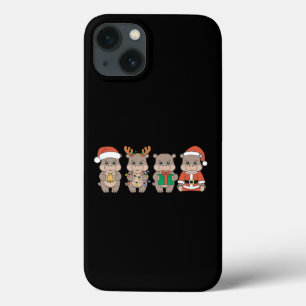 Baby Hippo Moo Deng Christmas iPhone 13 Case