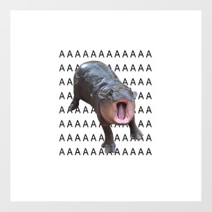 Baby Hippo Moo Deng Tank Top_10 Wall Decal