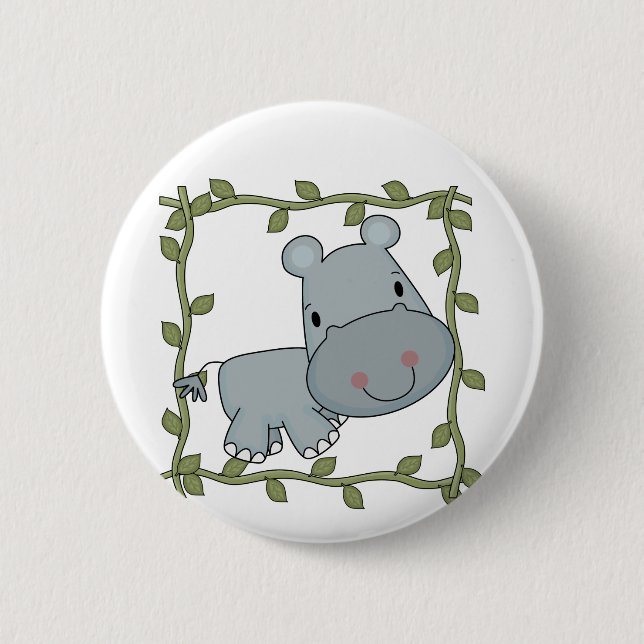 Baby Hippo T-shirts and Gifts Pinback Button (Front)