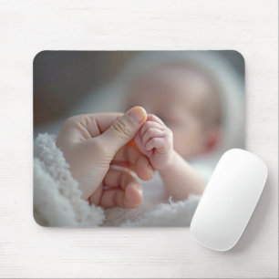 Baby Holding an Adult Hand Mouse Pad