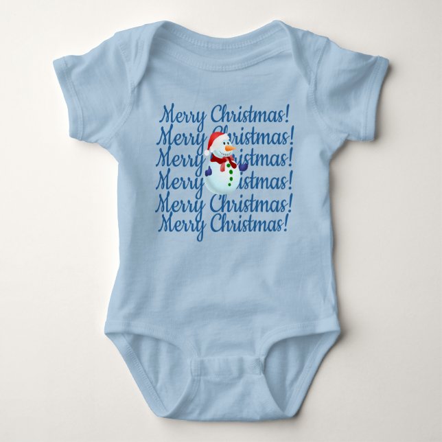Baby Holiday One-Piece Baby Bodysuit (Front)