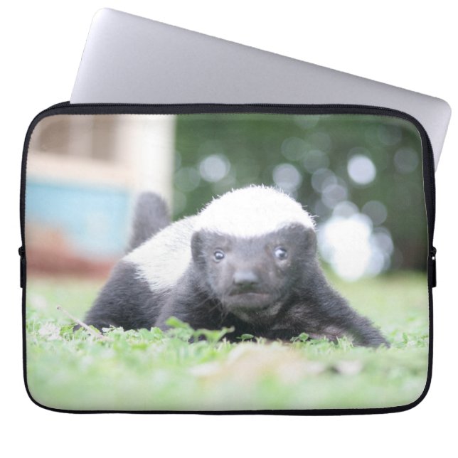 Baby honey badger laptop sleeve (Front)