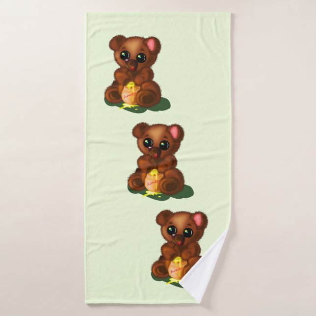 Baby Honey Bears Bath Towel Custom Colors (Bath Towel)
