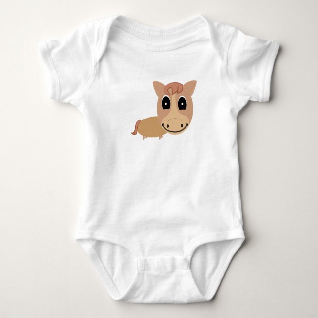 Baby horse baby bodysuit (Front)