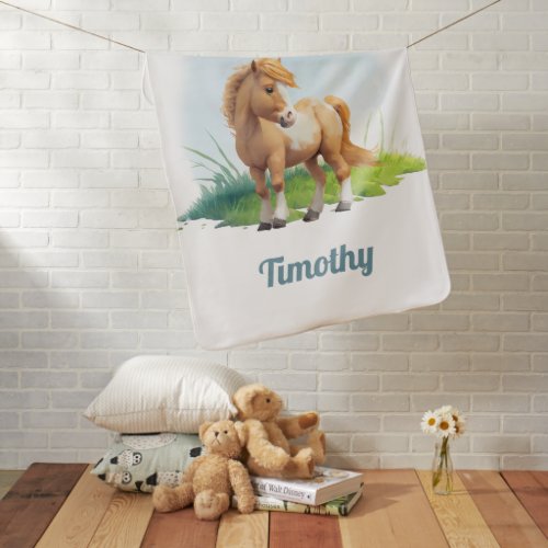 Baby Horse Farm Animal Blanket