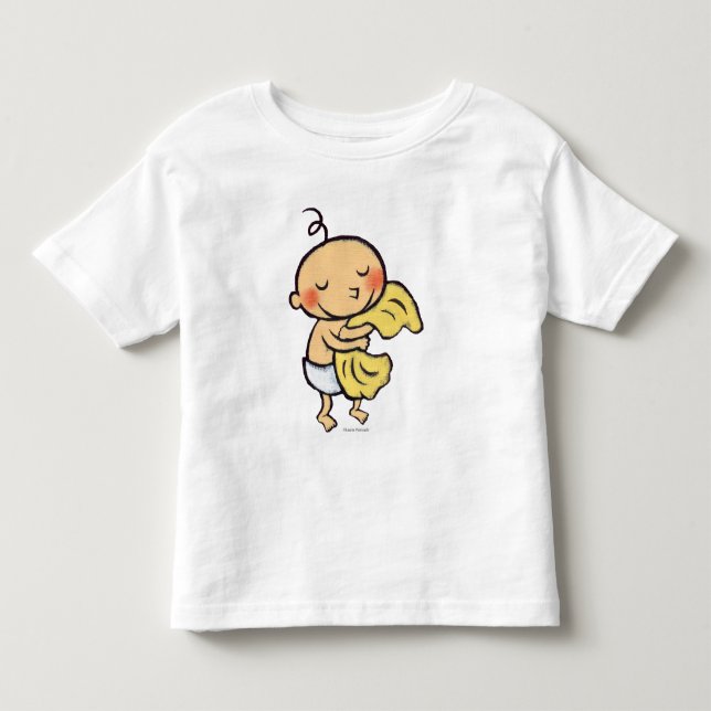 Baby Hugging Soft Yellow Blanket Toddler T-shirt (Front)