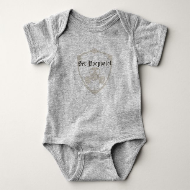 Baby Humor Ser Poopsalot Biohazard Baby Bodysuit (Front)