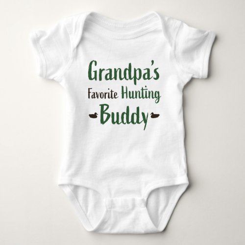 Baby Hunting by Grandpa Jersey Bodysuit Shirt