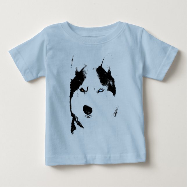 Baby Husky Bodysuit Sled Dog Baby Creepers (Front)