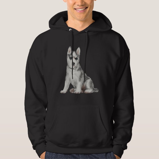Baby Husky Dog Hoodie (Front)