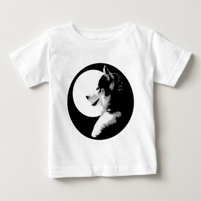 Baby Husky Shirt Sled Dog Baby Tee Shirts (Front)