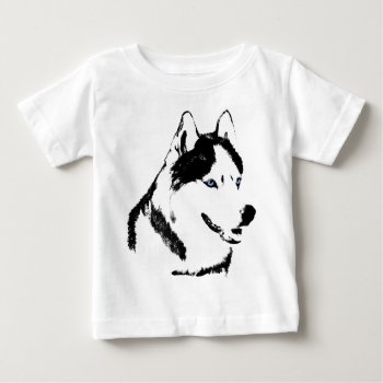 Baby Husky Shirt Sled Dog Toddler Husky T-shirts by artist_kim_hunter at Zazzle