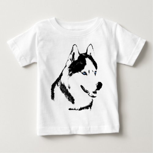 Baby Husky Shirt Sled Dog Toddler Husky T_shirts