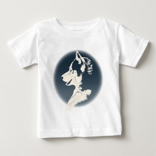 Baby Husky Tootoo Bodysuit Husky Puppy Baby Dress (Front)