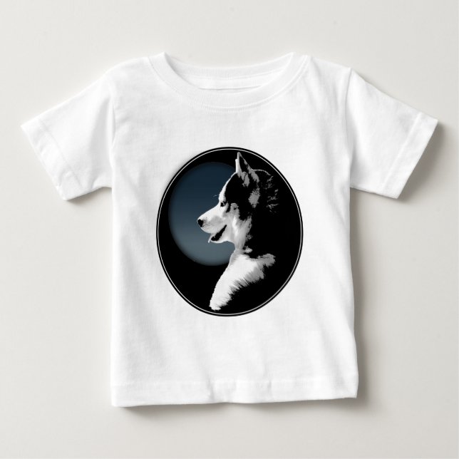 Baby Husky Tootoo Bodysuit Husky Puppy Baby Dress (Front)