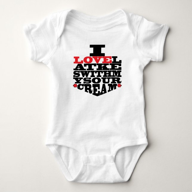 Baby "I Love Latkes" Jersey Bodysuit (Front)