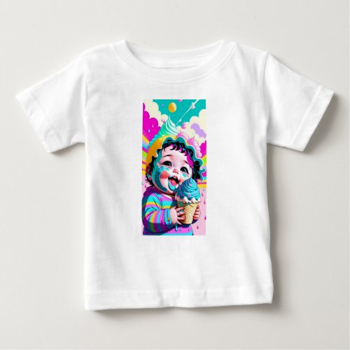 Baby Icecream face  Baby T_Shirt