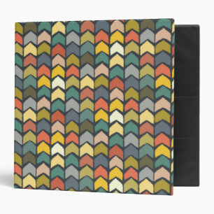 baby ikat arrows charcoal 3 ring binder