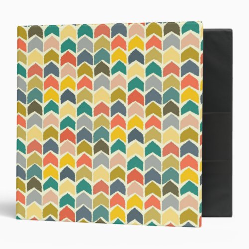 baby ikat arrows cream 3 ring binder