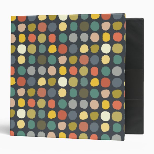 baby ikat spots charcoal binder (Front/Inside)