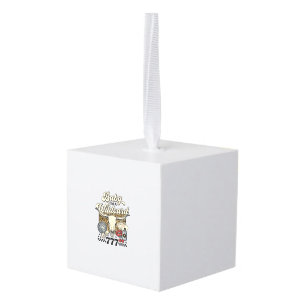 Baby Im a Wildcard Vintage Western Casino Shirt Cube Ornament