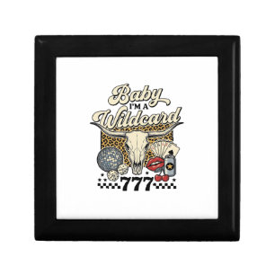 Baby Im a Wildcard Vintage Western Casino Shirt Gift Box
