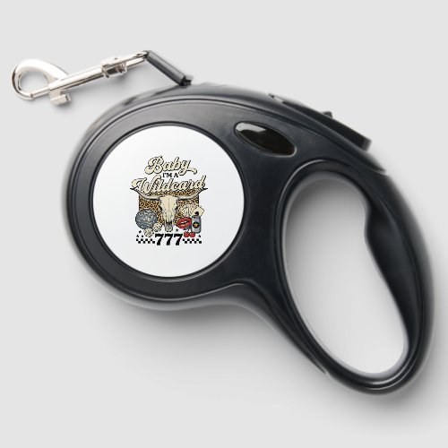 Baby Im a Wildcard Vintage Western Casino Shirt Retractable Pet Leash